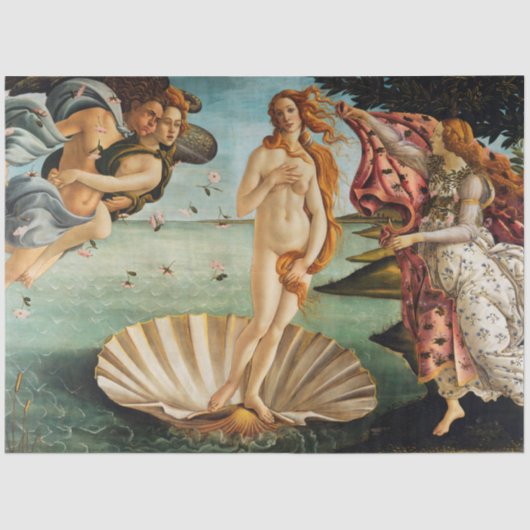 De geboorte van Venus (details), Sandro Botticelli Tissuepapier (Voorkant)