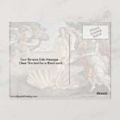De geboorte van Venus. Door Sandro Botticelli Briefkaart (Achterkant)