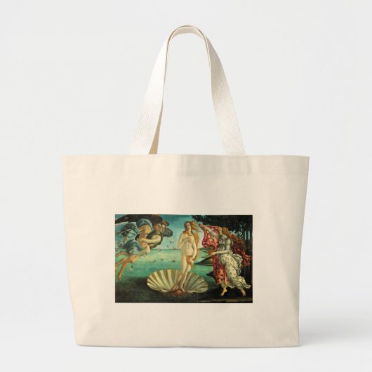 De geboorte van Venus door Sandro Botticelli Grote Tote Bag (Voorkant)