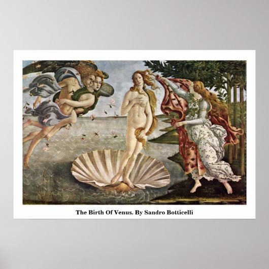 De geboorte van Venus. Door Sandro Botticelli Poster (Voorkant)