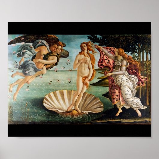 De geboorte van Venus, Sandro Botticelli, 1485 Poster (Voorkant)