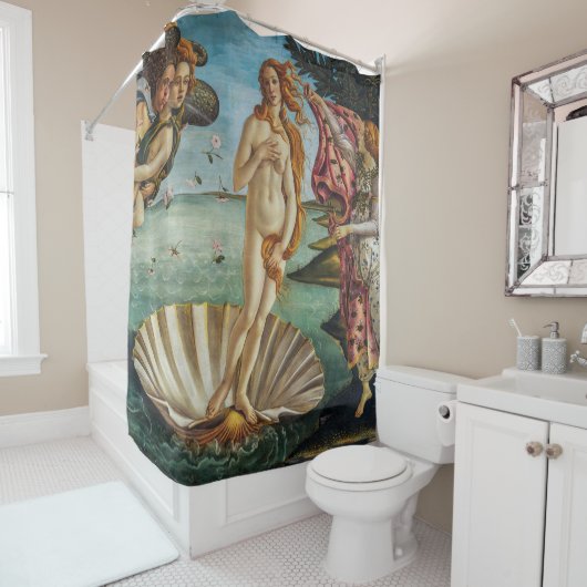 De geboorte van Venus | Sandro Botticelli | Douchegordijn (In situ)