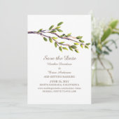 De geborstelde Talen sparen de Datum uitnodigen Kaart (Staand voorkant)