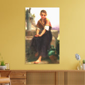 De gebroken Pitcher van William-Adolphe Bouguereau Canvas Afdruk (Insitu (Woonkamer))