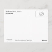De gebroken stoel in Genève Briefkaart (Achterkant)