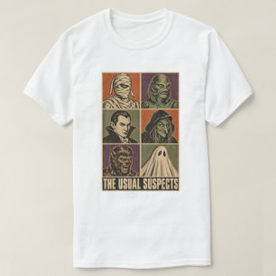 De gebruikelijke verdachten Vintage Halloween-mons T-shirt