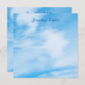 De gecalligraveerde Naam van het Manuscript Blauwe Notitiekaartje (Voorkant / Achterkant)