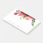 De gecalligraveerde Naam van het Manuscript Floral Post-it® Notes (Schuin)