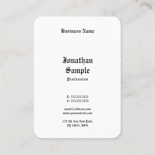 De gecalligraveerde  Retro van het Manuscript kijk Visitekaartje (Achterkant)