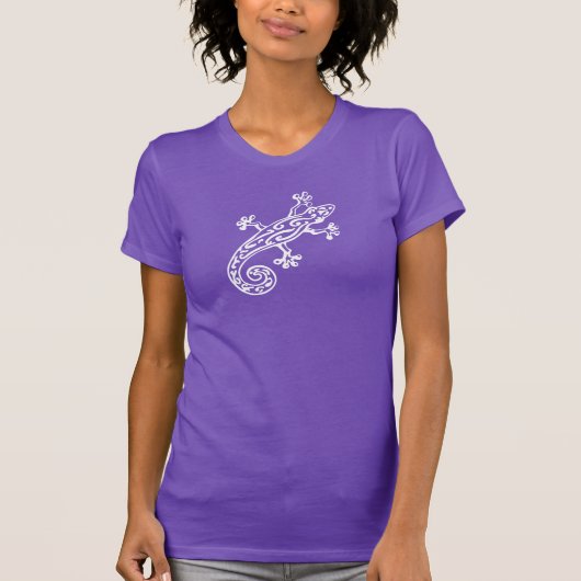De Gecko de blanc T-shirt graphique de dames (Devant)