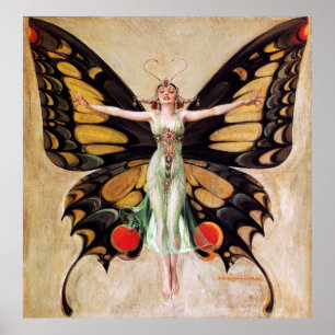De gedaanteverwisseling van de Flapper Girl tot vl Poster