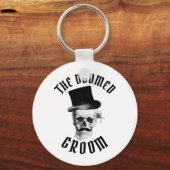 De gedoemde groomde grappige Gothic bruiloft sched Sleutelhanger (Voorkant)