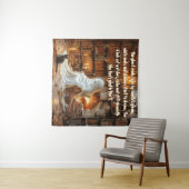 De geest in de studie Halloween Wandkleed (In Situ (horizontaal))