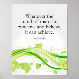 De geest kan Motivatie Citaat bereiken Poster