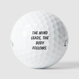 'De Geest Leidt, Het Lichaam Volgt' Visualisatie  Golfballen