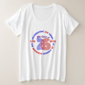 DE GEEST VAN 26 - 250 JAAR VIEREN GROTE MAAT T-SHIRT (Design voorkant)
