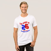 DE GEEST VAN 26: SEMIQUINCENTENNIAL Tri-Blend SHIRT (Voorkant volledig)