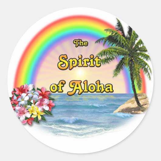 De geest van Aloha Ronde Sticker (Voorkant)