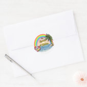 De geest van Aloha Ronde Sticker (Envelop)