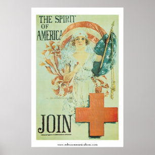 De geest van Amerika - Rode Kruis Poster
