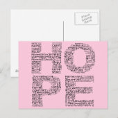 De geest van de hoop (zwarte tekst) briefkaart (Voorkant / Achterkant)