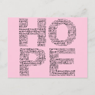 De geest van de hoop (zwarte tekst) briefkaart