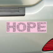 De geest van de hoop (zwarte tekst) bumpersticker (Op auto)