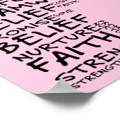 De geest van de hoop (zwarte tekst) poster (Hoek)