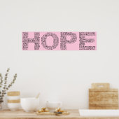 De geest van de hoop (zwarte tekst) poster (Keuken)