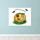 De geest van Halloween, Bat, Ghost en Spider Canvas Afdruk (Insitu (Houten vloer))