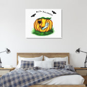 De geest van Halloween, Bat, Ghost en Spider Canvas Afdruk (Insitu (Slaapkamer))