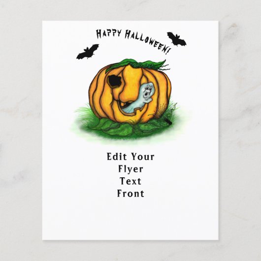 De geest van Halloween, Bat, Ghost en Spider Flyer (Voorkant)