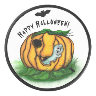 De geest van Halloween, Bat, Ghost en Spider Hockey Puck
