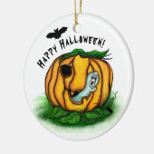 De geest van Halloween, Bat, Ghost en Spider Keramisch Ornament (Links)