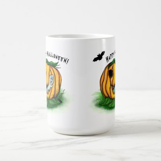 De geest van Halloween, Bat, Ghost en Spider Magische Mok (Midden)