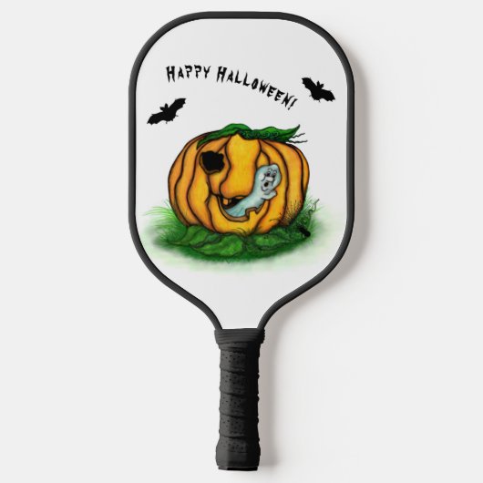 De geest van Halloween, Bat, Ghost en Spider Pickleball Paddle (Achterkant)