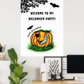 De geest van Halloween, Bat, Ghost en Spider Poster (Thuiskantoor)