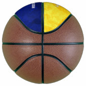 de geest van het team van blauwe gouden meisjes basketbal (Rechts)