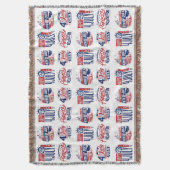 De geest van onafhankelijkheid op 4 juli deken (Voorkant Verticaal)