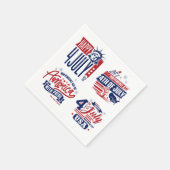 De geest van onafhankelijkheid op 4 juli servet (Hoek)