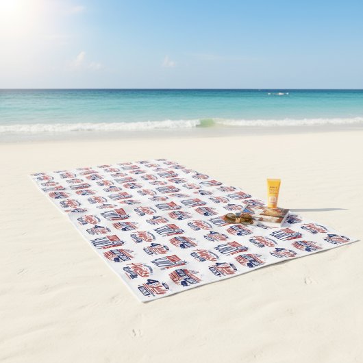 De geest van onafhankelijkheid op 4 juli strandlaken