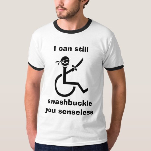 De gehandicapte piraat t-shirt (Voorkant)