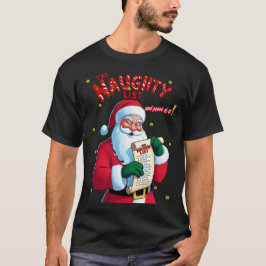 De geheime Santa Naughty-lijst met kerst Funny Sex T-shirt