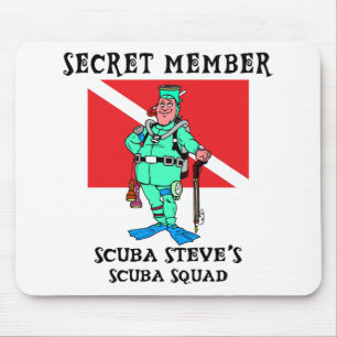 De geheime SCUBA-UITRUSTING Steve van het Lid Muismat
