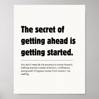De Geheimen Van Vooruitkomen Quote Poster