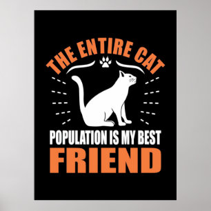 De gehele kattenpopulatie is mijn beste vriend poster