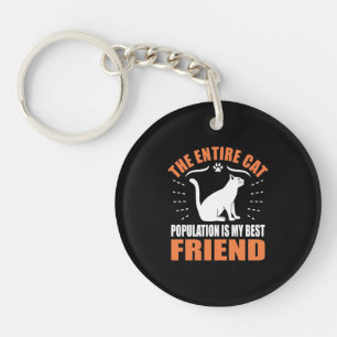 De gehele kattenpopulatie is mijn beste vriend sleutelhanger