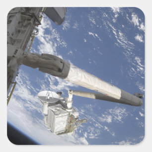 De geïntegreerde vrachtvervoerder vierkante sticker