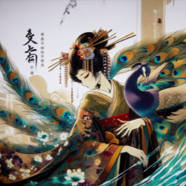 De geisha en de pauw t-shirt