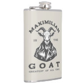 De geit (grootste aller tijden) met Jouw naam Heupfles (Rechts)